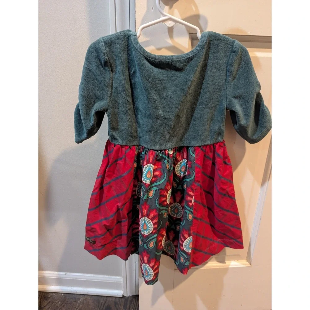 Matilda Jane In The Spirit Holiday Dress Size 4 Velvet Christmas Plaid Tunic